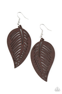 Tropical Foliage - Brown-Jewelry-Just Because Jewels, Paparazzi Accessories-Just Because Jewels