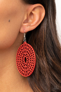 Tropical Retreat - Red-Jewelry-Just Because Jewels, Paparazzi Accessories-Just Because Jewels