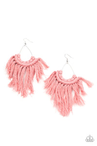 Wanna Piece Of MACRAME? - Pink-Jewelry-Just Because Jewels, Paparazzi Accessories-Just Because Jewels