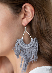 Wanna Piece Of MACRAME? - Silver-Jewelry-Just Because Jewels, Paparazzi Accessories-Just Because Jewels