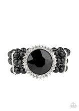 Load image into Gallery viewer, Speechless Sparkle - Black-Jewelry-Just Because Jewels, Paparazzi Accessories-Just Because Jewels