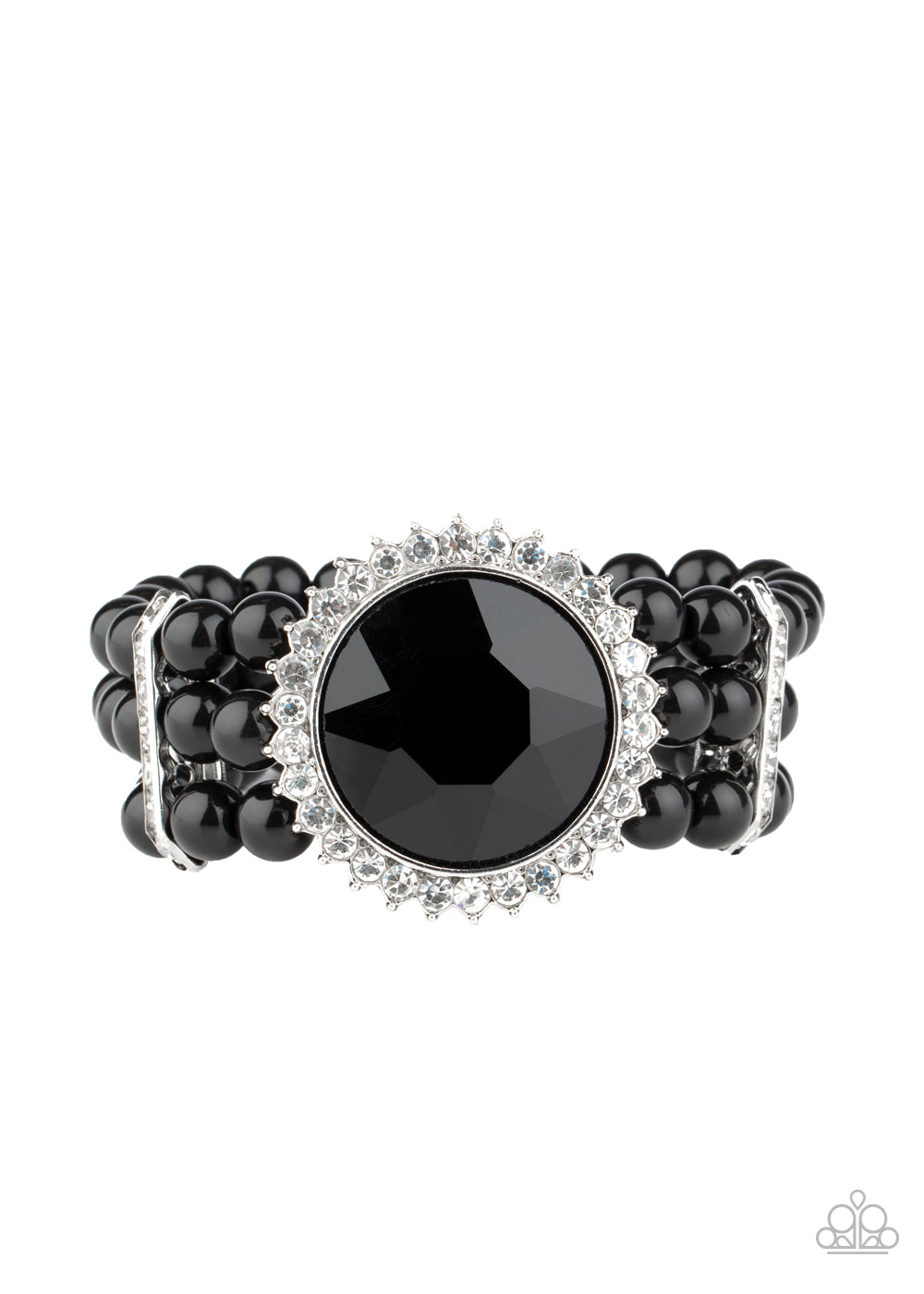 Speechless Sparkle - Black-Jewelry-Just Because Jewels, Paparazzi Accessories-Just Because Jewels