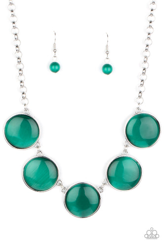 Ethereal Escape - Green-Jewelry-Just Because Jewels, Paparazzi Accessories-Just Because Jewels