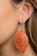 Load image into Gallery viewer, LEAF Em Hanging - Orange-Jewelry-Just Because Jewels, Paparazzi Accessories-Just Because Jewels