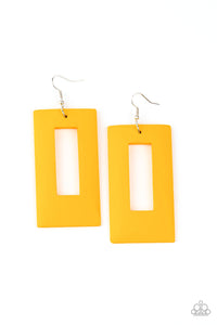 Totally Framed - Yellow-Jewelry-Just Because Jewels, Paparazzi Accessories-Just Because Jewels