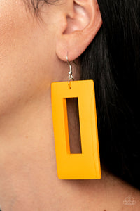 Totally Framed - Yellow-Jewelry-Just Because Jewels, Paparazzi Accessories-Just Because Jewels