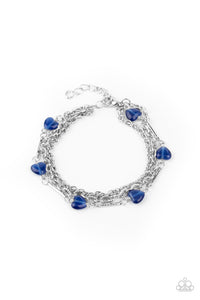 To Love and Adore - Blue-Jewelry-Just Because Jewels, Paparazzi Accessories-Just Because Jewels