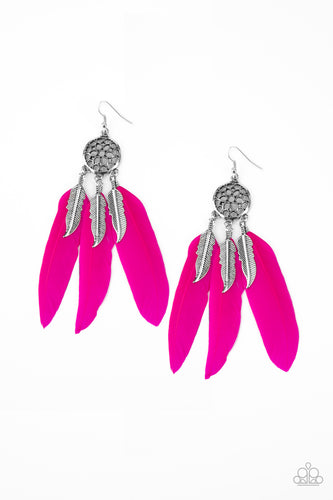 In Your Wildest DREAM-CATCHERS - Pink-Jewelry-Just Because Jewels, Paparazzi Accessories-Just Because Jewels