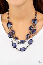 Load image into Gallery viewer, I Need a GLOW-cation - Blue-Jewelry-Just Because Jewels, Paparazzi Accessories-Just Because Jewels