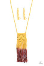 Load image into Gallery viewer, Look At MACRAME Now - Yellow-Jewelry-Just Because Jewels, Paparazzi Accessories-Just Because Jewels