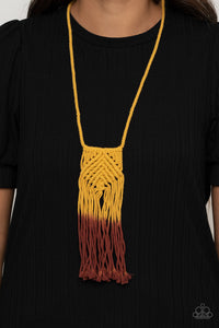 Look At MACRAME Now - Yellow-Jewelry-Just Because Jewels, Paparazzi Accessories-Just Because Jewels