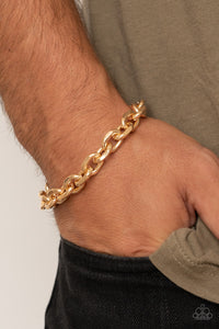 Titanium Titan - Gold-Jewelry-Just Because Jewels, Paparazzi Accessories-Just Because Jewels