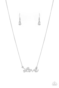 Head Over Heels In Love - White-Jewelry-Just Because Jewels, Paparazzi Accessories-Just Because Jewels