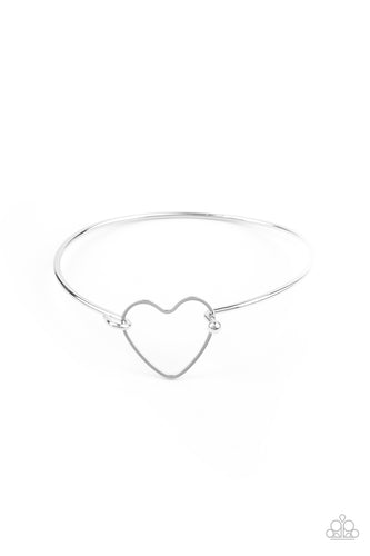 Make Yourself HEART - Silver-Jewelry-Just Because Jewels, Paparazzi Accessories-Just Because Jewels