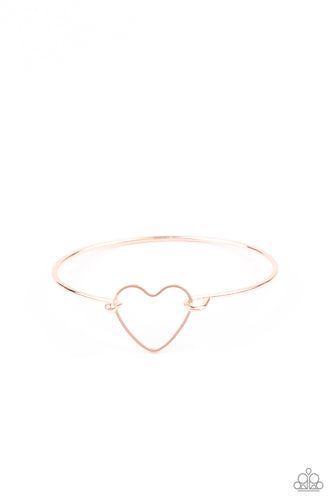 Make Yourself HEART - Rose Gold-Jewelry-Just Because Jewels, Paparazzi Accessories-Just Because Jewels