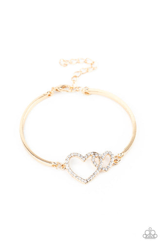 Cupid is Calling - Gold-Jewelry-Just Because Jewels, Paparazzi Accessories-Just Because Jewels