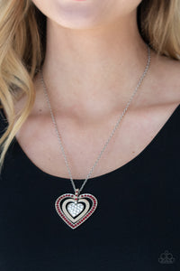 Bless Your Heart - Red-Jewelry-Just Because Jewels, Paparazzi Accessories-Just Because Jewels