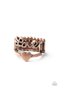 Heartstring Harmony - Copper-Jewelry-Just Because Jewels, Paparazzi Accessories-Just Because Jewels