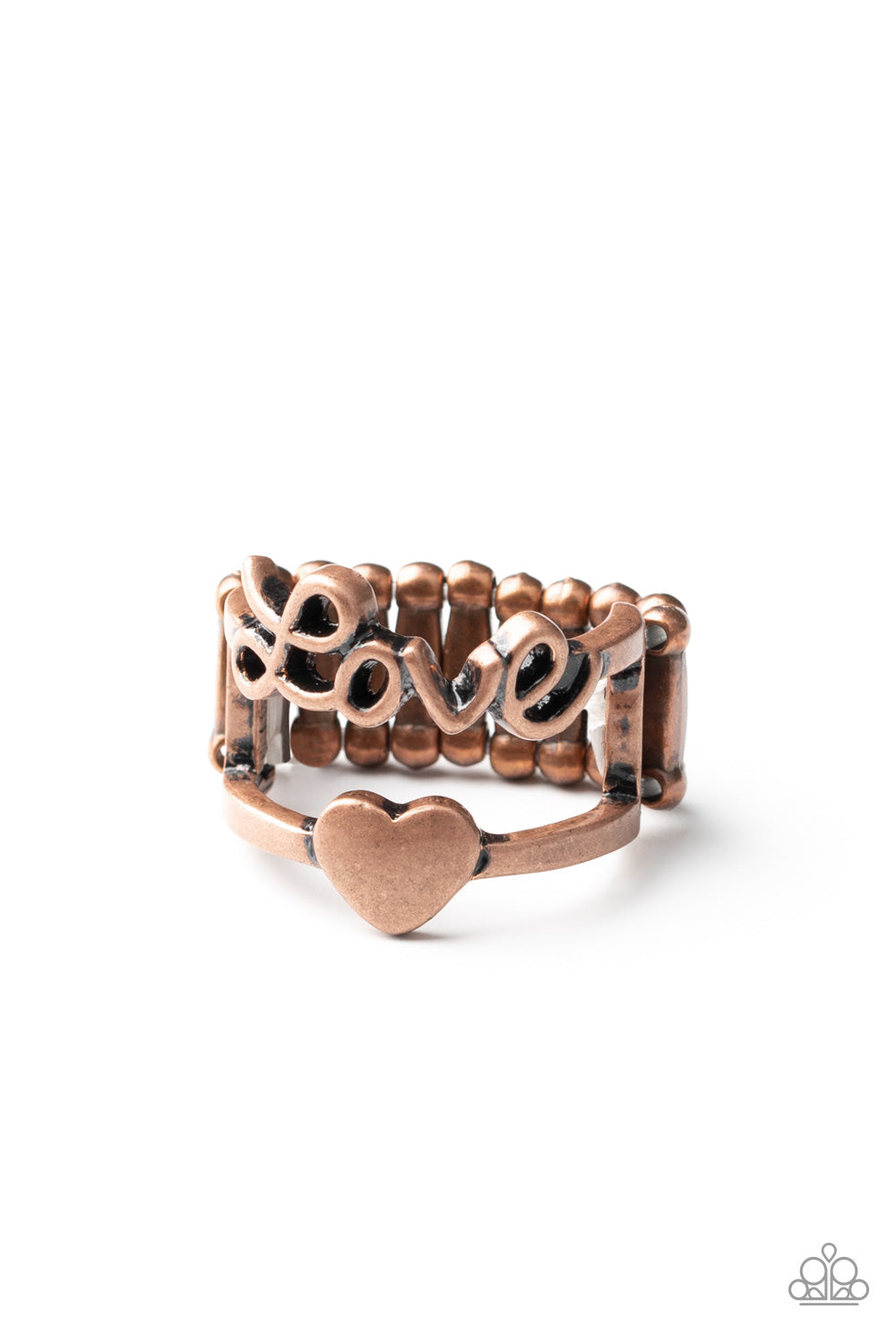 Heartstring Harmony - Copper-Jewelry-Just Because Jewels, Paparazzi Accessories-Just Because Jewels