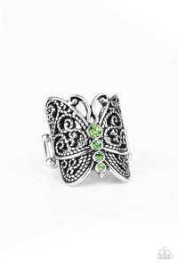 Butterfly Bling - Green-Jewelry-Just Because Jewels, Paparazzi Accessories-Just Because Jewels