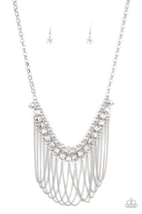 Flaunt Your Fringe - White-Jewelry-Just Because Jewels, Paparazzi Accessories-Just Because Jewels