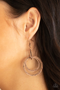 Distractingly Dizzy - Copper-Jewelry-Just Because Jewels, Paparazzi Accessories-Just Because Jewels