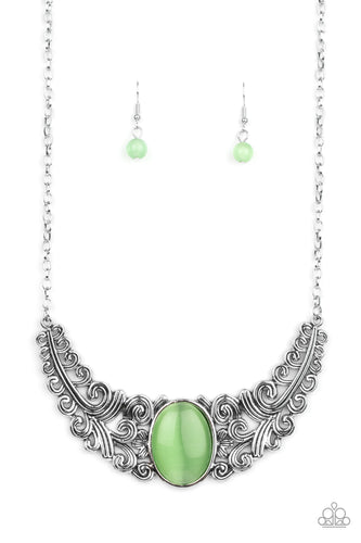 Celestial Eden - Green-Jewelry-Just Because Jewels, Paparazzi Accessories-Just Because Jewels