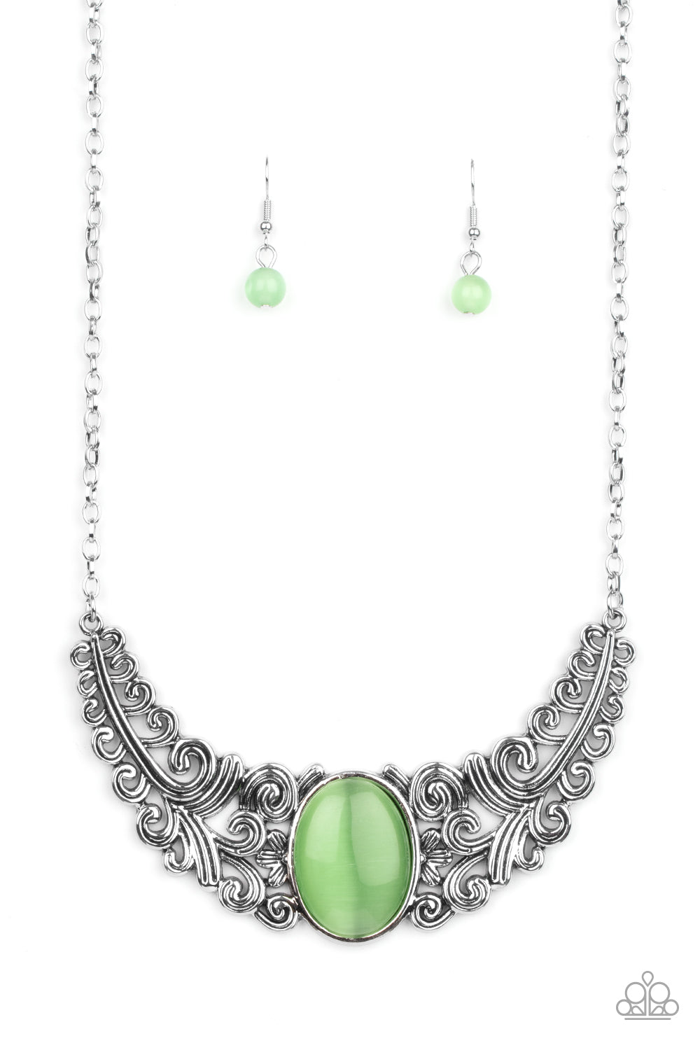 Celestial Eden - Green-Jewelry-Just Because Jewels, Paparazzi Accessories-Just Because Jewels