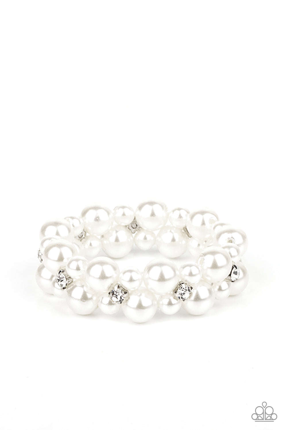 Flirt Alert - White-Jewelry-Just Because Jewels, Paparazzi Accessories-Just Because Jewels