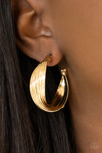 Curves In All The Right Places - Gold-Jewelry-Just Because Jewels, Paparazzi Accessories-Just Because Jewels