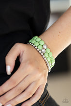 Load image into Gallery viewer, Desert Verbena - Green-Jewelry-Just Because Jewels, Paparazzi Accessories-Just Because Jewels