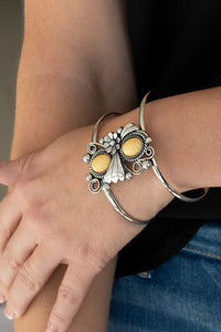 Mojave Flower Girl - Yellow-Jewelry-Just Because Jewels, Paparazzi Accessories-Just Because Jewels