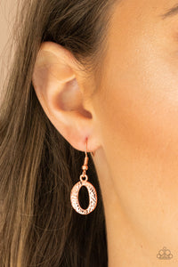 OVAL The Limit - Copper-Jewelry-Paparazzi Accessories, Just Because Jewels-Just Because Jewels