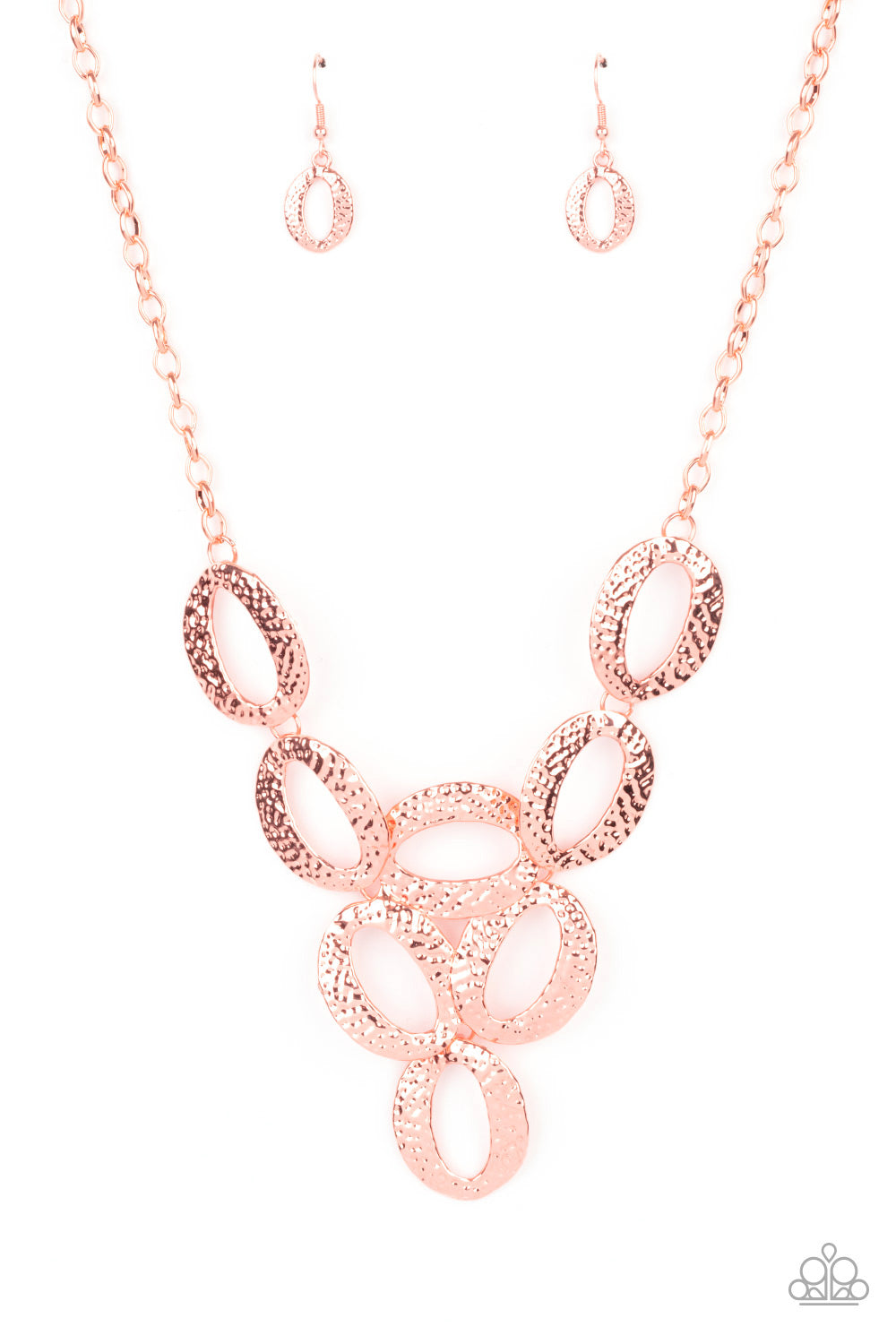 OVAL The Limit - Copper-Jewelry-Paparazzi Accessories, Just Because Jewels-Just Because Jewels