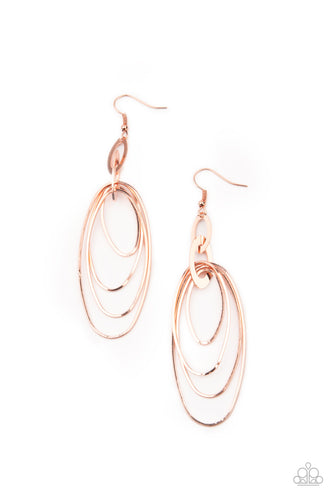 OVAL The Moon - Copper-Jewelry-Just Because Jewels, Paparazzi Accessories-Just Because Jewels