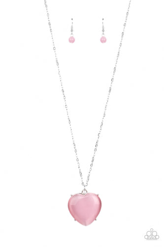 Warmhearted Glow - Pink-Jewelry-Just Because Jewels, Paparazzi Accessories-Just Because Jewels