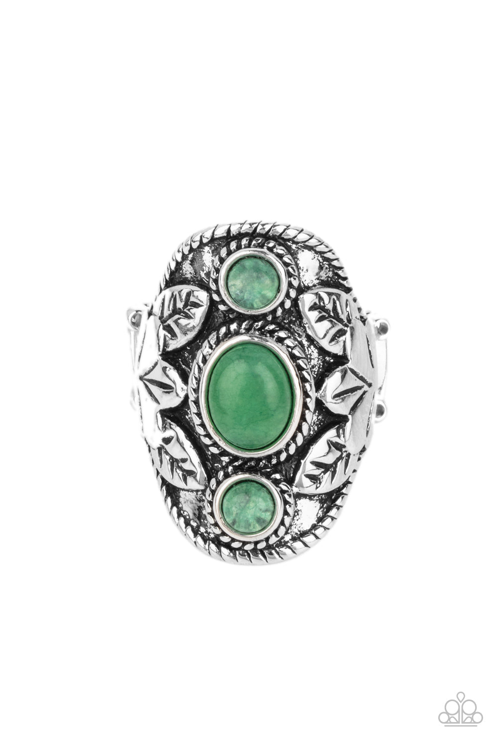 PALMS Up - Green-Jewelry-Just Because Jewels, Paparazzi Accessories-Just Because Jewels