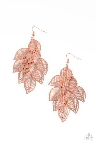 Limitlessly Leafy - Copper-Jewelry-Just Because Jewels, Paparazzi Accessories-Just Because Jewels