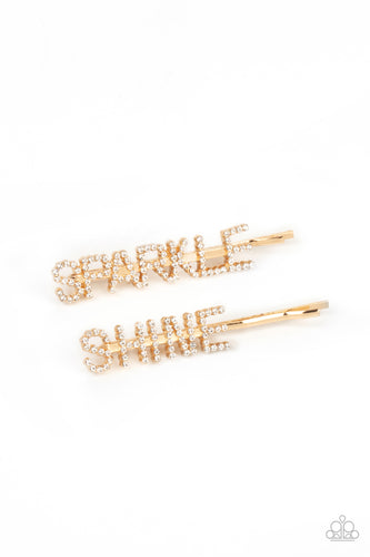 Center of the SPARKLE-verse - Gold-Jewelry-Just Because Jewels, Paparazzi Accessories-Just Because Jewels