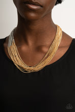 Load image into Gallery viewer, Metallic Merger - Gold-Jewelry-Just Because Jewels, Paparazzi Accessories-Just Because Jewels