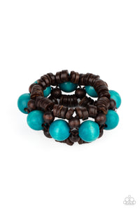 Tropical Temptations - Blue-Jewelry-Just Because Jewels, Paparazzi Accessories-Just Because Jewels