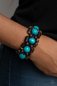 Tropical Temptations - Blue-Jewelry-Just Because Jewels, Paparazzi Accessories-Just Because Jewels