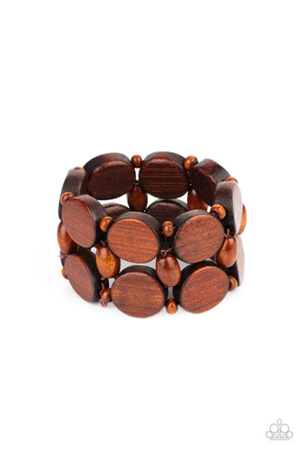 Beach Bravado - Brown-Jewelry-Just Because Jewels, Paparazzi Accessories-Just Because Jewels