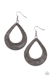 A Hot MESH - Black-Jewelry-Just Because Jewels, Paparazzi Accessories-Just Because Jewels