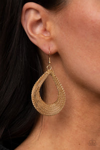 A Hot MESH - Gold-Jewelry-Just Because Jewels, Paparazzi Accessories-Just Because Jewels