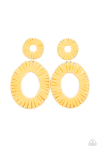 Foxy Flamenco - Yellow-Jewelry-Just Because Jewels, Paparazzi Accessories-Just Because Jewels