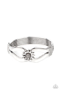 Let A Hundred SUNFLOWERS Bloom - Silver-Jewelry-Just Because Jewels, Paparazzi Accessories-Just Because Jewels