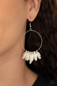 Sailboats and Seashells - White-Jewelry-Just Because Jewels, Paparazzi Accessories-Just Because Jewels