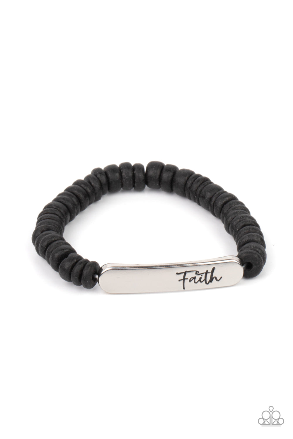 Full Faith - Black-Jewelry-Just Because Jewels, Paparazzi Accessories-Just Because Jewels