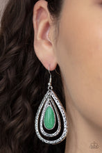 Load image into Gallery viewer, Teardrop Torrent - Green-Jewelry-Just Because Jewels, Paparazzi Accessories-Just Because Jewels